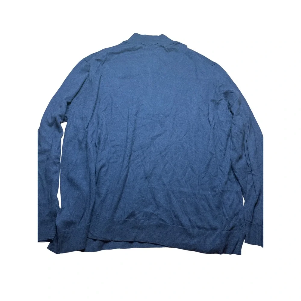 Vineyard Vines Mens 4XB Navy Blue Cotton Cashmere Quarter Zip Sweater